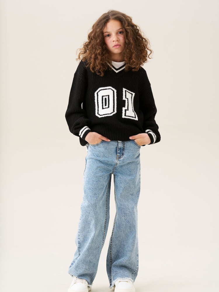 Angel & Rocket Black Reece Varsity Jumper - Image 2 of 7