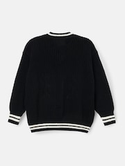Angel & Rocket Black Reece Varsity Jumper - Image 6 of 7
