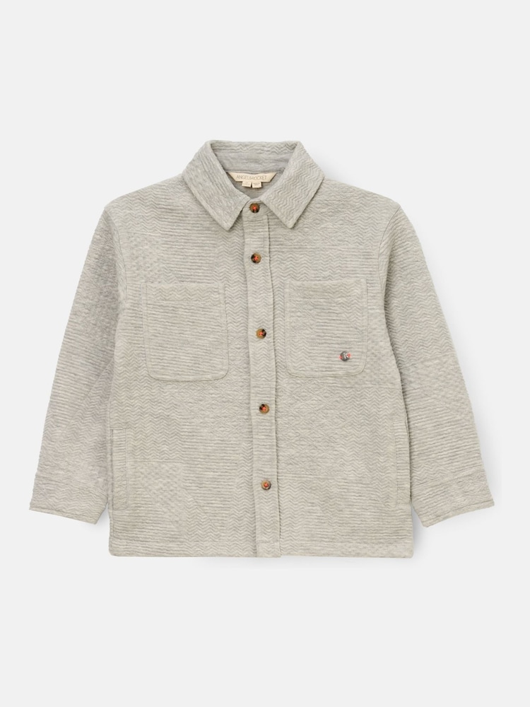 Angel & Rocket Grey Malik Quilted Knit Shirt - Image 1 of 3