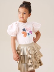 Angel & Rocket Fusia Pink Agatha Heart Print Rib T-Shirt - Image 2 of 6