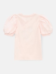 Angel & Rocket Fusia Pink Agatha Heart Print Rib T-Shirt - Image 5 of 6