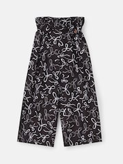 Angel & Rocket Black Fleur Printed Wide Leg Trousers - Image 5 of 7