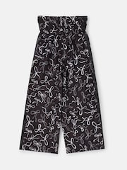 Angel & Rocket Black Fleur Printed Wide Leg Trousers - Image 6 of 7