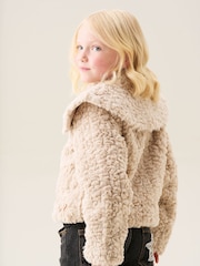 Angel & Rocket Natural Cecile Cape Collar Fur Coat - Image 2 of 7