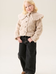 Angel & Rocket Natural Cecile Cape Collar Fur Coat - Image 3 of 7