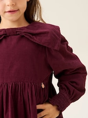 Angel & Rocket Purple AVA Bow Collar Cord Dress - Image 4 of 7