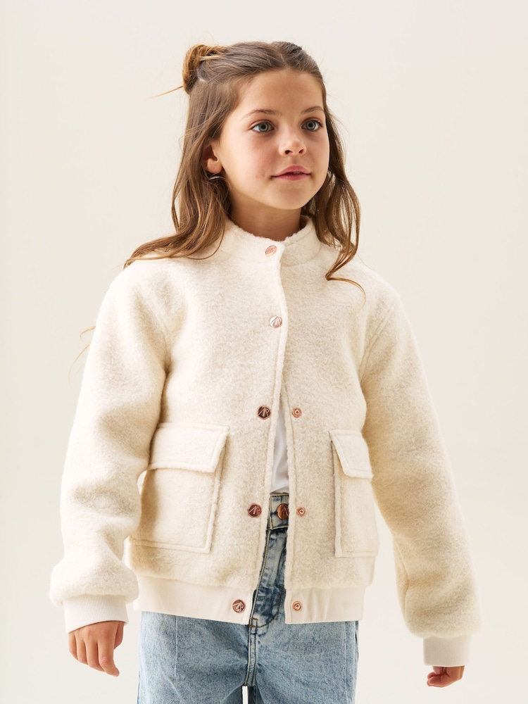 Angel & Rocket Cream Brodie Boucle Jacket - Image 1 of 9 Angel & Rocket Cream Brodie Boucle Jacket - Image 1 of 9