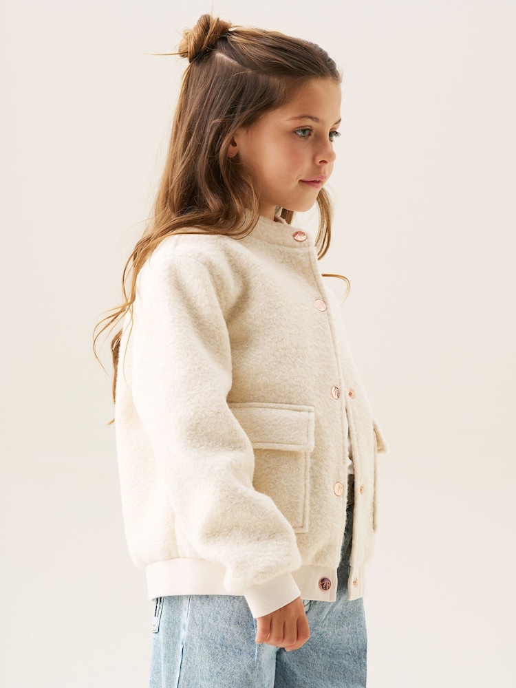 Angel & Rocket Cream Brodie Boucle Jacket - Image 2 of 9 Angel & Rocket Cream Brodie Boucle Jacket - Image 2 of 9