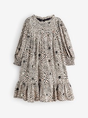 Angel & Rocket Brown Mindy Leopard Print Sequin Embellished Dress - Image 1 of 5