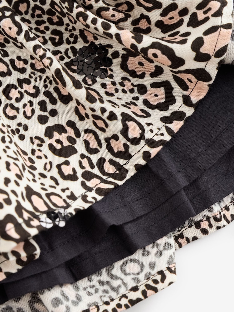 Angel & Rocket Brown Mindy Leopard Print Sequin Embellished Dress - Image 5 of 5