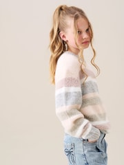 Angel & Rocket Pink Sloane Pretty Stripe Jumper - Image 3 of 7