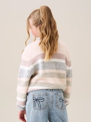 Angel & Rocket Pink Sloane Pretty Stripe Jumper - Image 4 of 7