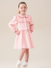 Angel & Rocket Pink Frankie Candy Stripe Shirt Dress - Image 2 of 5