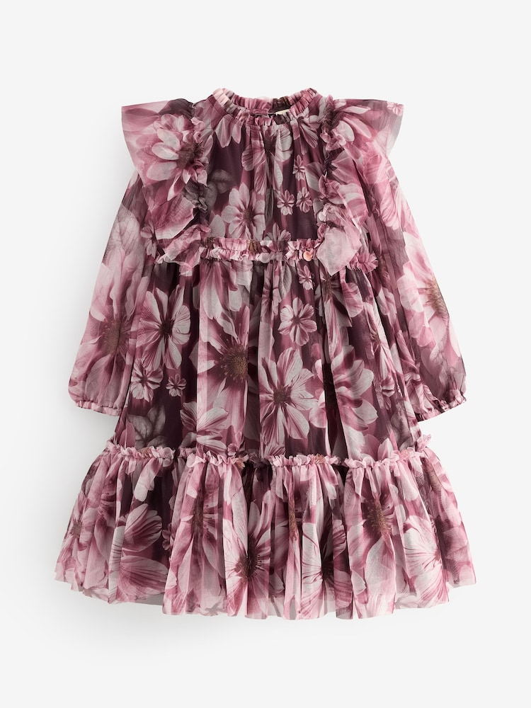 Angel & Rocket Red Cara Printed Swing Mesh Dress - Image 1 of 5