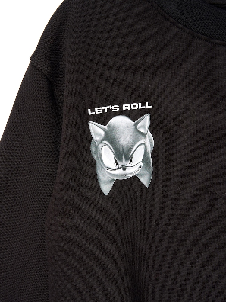 Angel & Rocket Black Sonic Sweatshirt - Image 7 of 7