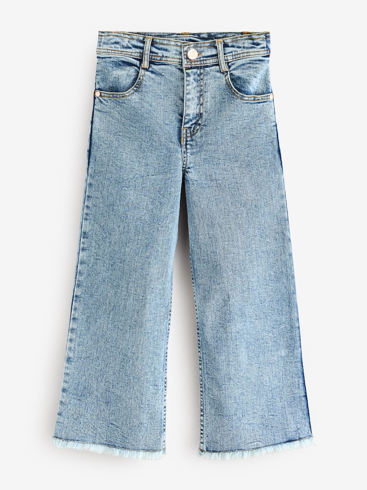 Angel & Rocket Blue Brooke Wide Leg Heart Print Pocket Jeans - Image 3 of 3