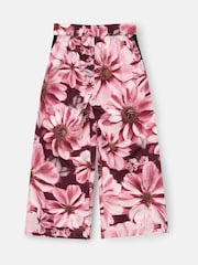 Angel & Rocket Pink Fleur Printed Wide Leg Trousers - Image 6 of 7