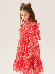 Angel & Rocket Red Imogen Leopard Print Frill Dress - Image 2 of 9
