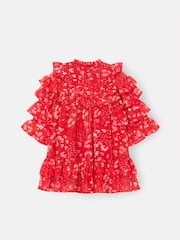 Angel & Rocket Red Imogen Leopard Print Frill Dress - Image 7 of 9