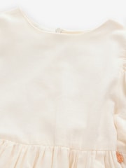 Natural - Angel & Rocket Reyna Embroidered Balloon Sleeve Dress - Imagen 3 de 5