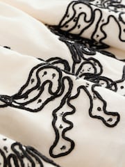 Natural - Angel & Rocket Reyna Embroidered Balloon Sleeve Dress - Imagen 4 de 5