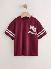 Angel & Rocket Red Minecraft Varsity T-Shirt - Image 5 of 6