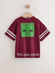 Angel & Rocket Red Minecraft Varsity T-Shirt - Image 6 of 6