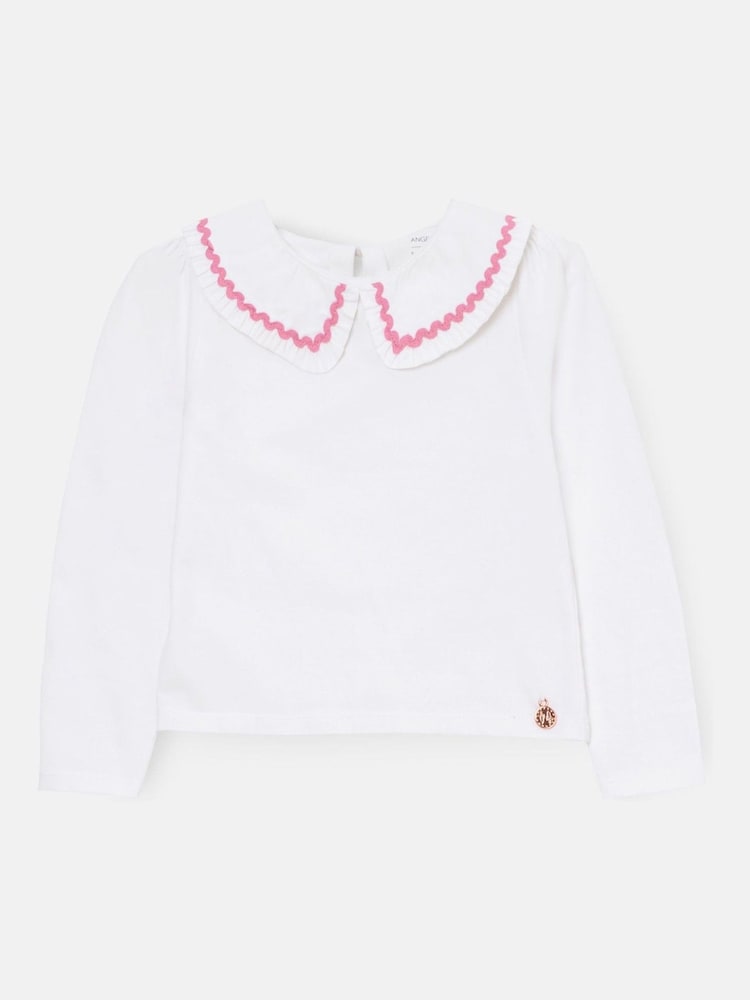 Angel & Rocket White Trinity Collared Long Sleeve Top - Image 1 of 5