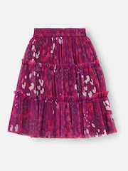 Angel & Rocket Pink Cara Printed Mesh Midi Skirt - Image 7 of 8