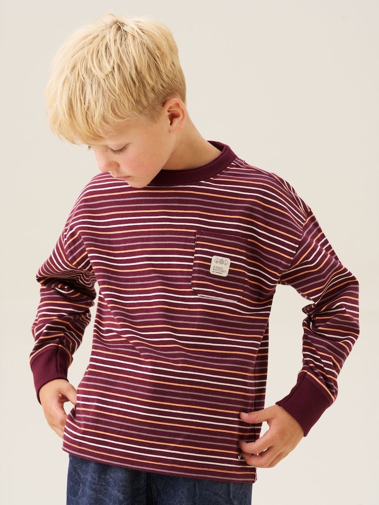 Angel & Rocket Red Brooks Yarn Dyed Stripe T-Shirt - Image 1 of 7