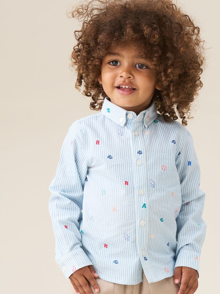 Angel & Rocket Blue Zion Mini All Over Print Stripe Shirt - Image 1 of 6