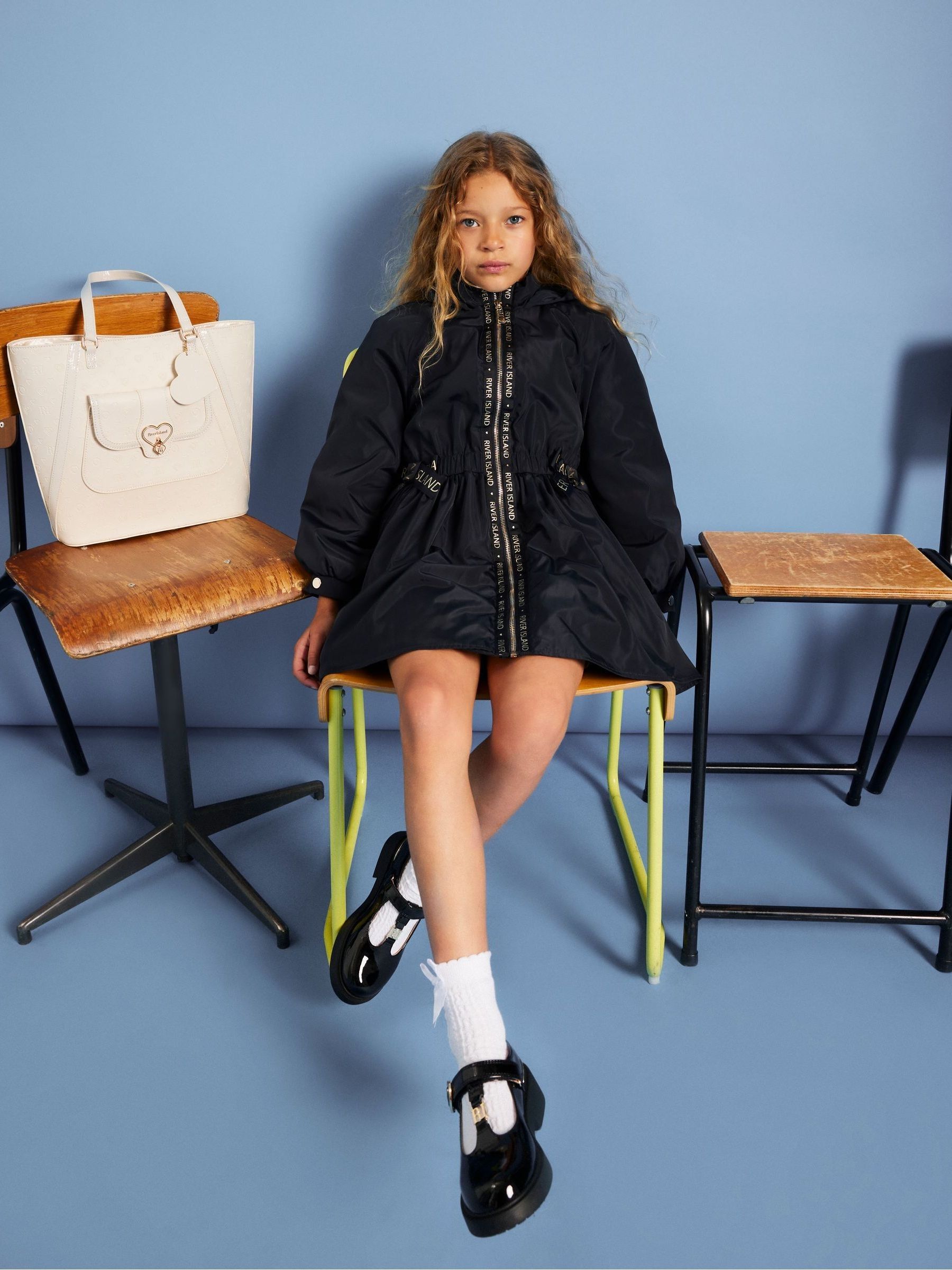 Buy River Island Black Peplum Rain Coat from Next USA