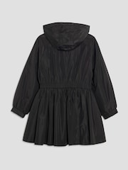 River Island Black Girls Peplum Rain Mac Coat - Image 5 of 7