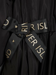 River Island Black Girls Peplum Rain Mac Coat - Image 6 of 7