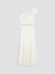 River Island Cream Girls Shimmer Maxi Skirt Set - Image 1 of 4