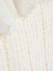 River Island Cream Girls Shimmer Maxi Skirt Set - Image 4 of 4