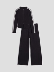 River Island Black Sporty Zip Thru Flare Set - Image 8 of 10