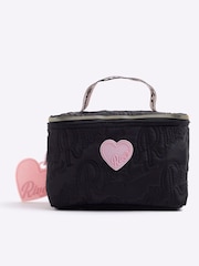 River Island Girls Nylon Script Black Lunchbox - Imagen 1 de 5