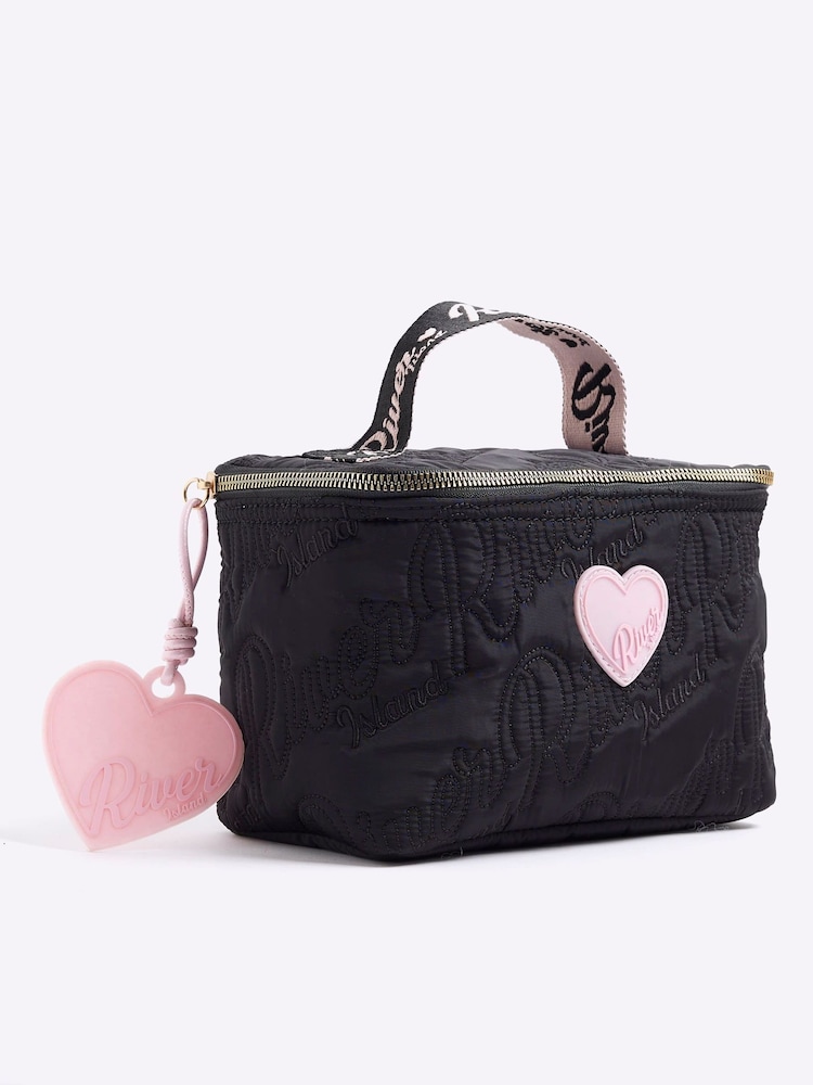 River Island Girls Nylon Script Black Lunchbox - Imagen 2 de 5