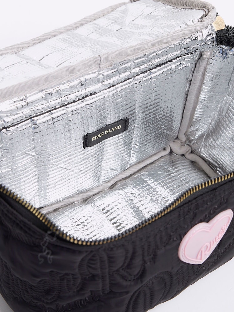 River Island Girls Nylon Script Black Lunchbox - Imagen 5 de 5
