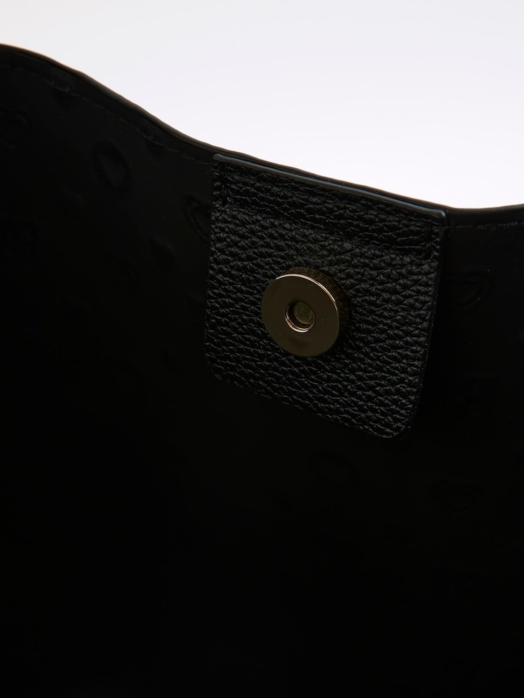 River Island Black Girls Faux Leather Unlined Shopper Bag - Image 5 of 5 River Island Black Girls Faux Leather Unlined Shopper Bag - Image 5 of 5
