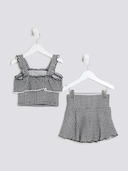 River Island Gingham Bardot Top And Skort Set - Imagen 2 de 5