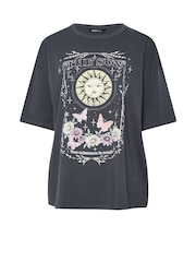 Yours Curve Grey Oversized Boxy T-Shirt - Image 5 of 5