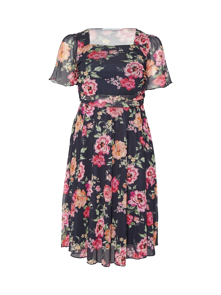 أزرق - Yours Curve London Mesh Square Neck Dress - صورة 5 من 5 أزرق - Yours Curve London Mesh Square Neck Dress - صورة 5 من 5