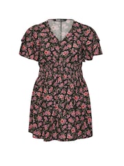 Yours Curve Pink Flutter Sleeve Blouse - Image 5 of 5
