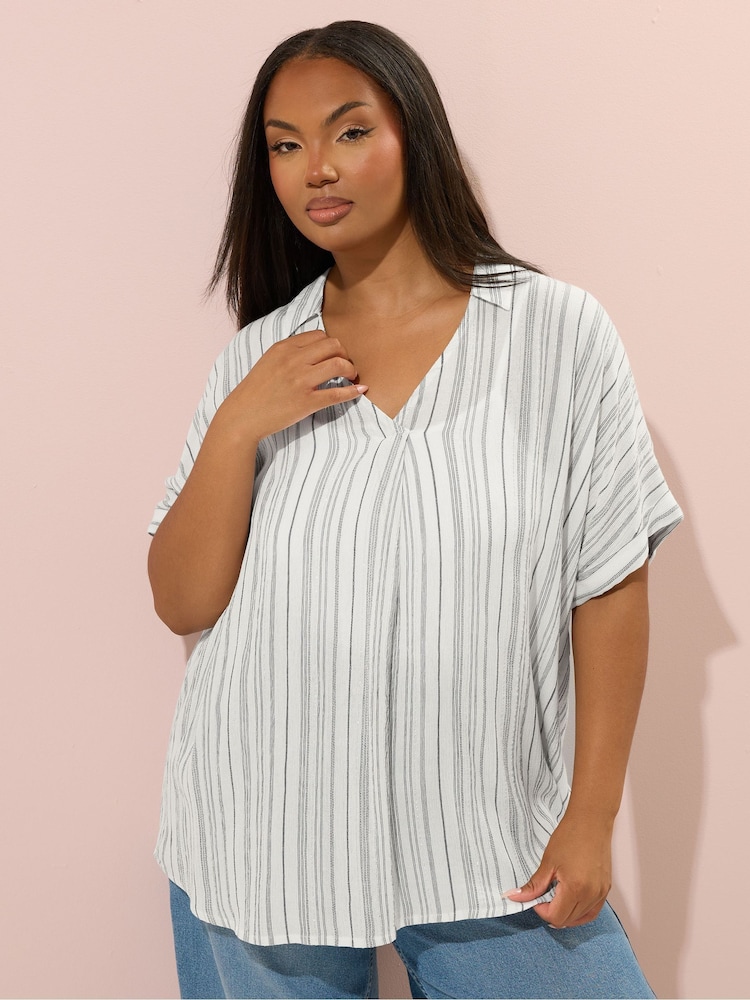 Yours Curve Striped Blouse - Изображение 1 из 5