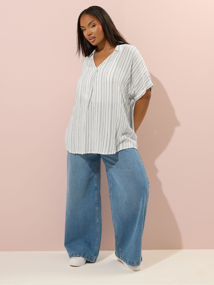 Yours Curve Striped Blouse - Изображение 2 из 5