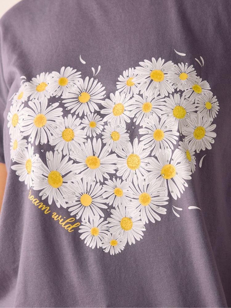 Morado - Camiseta estampada de Yours Curve - Imagen 5 de 5 Morado - Camiseta estampada de Yours Curve - Imagen 5 de 5