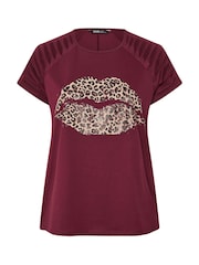 Vermelho - Yours Curve Lazer Cut T-Shirt - Imagem 5 de 5