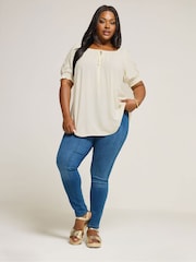 Yours Curve Yellow Boho Blouse - Image 2 of 5